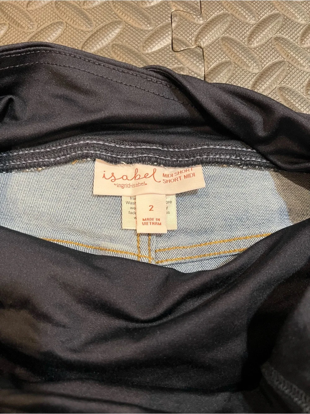 Black Overbump Maternity Denim Shorts